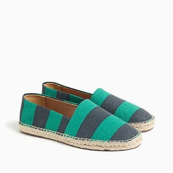 J crew Striped canvas slip-on espadrilles … - Picture 1 of 4